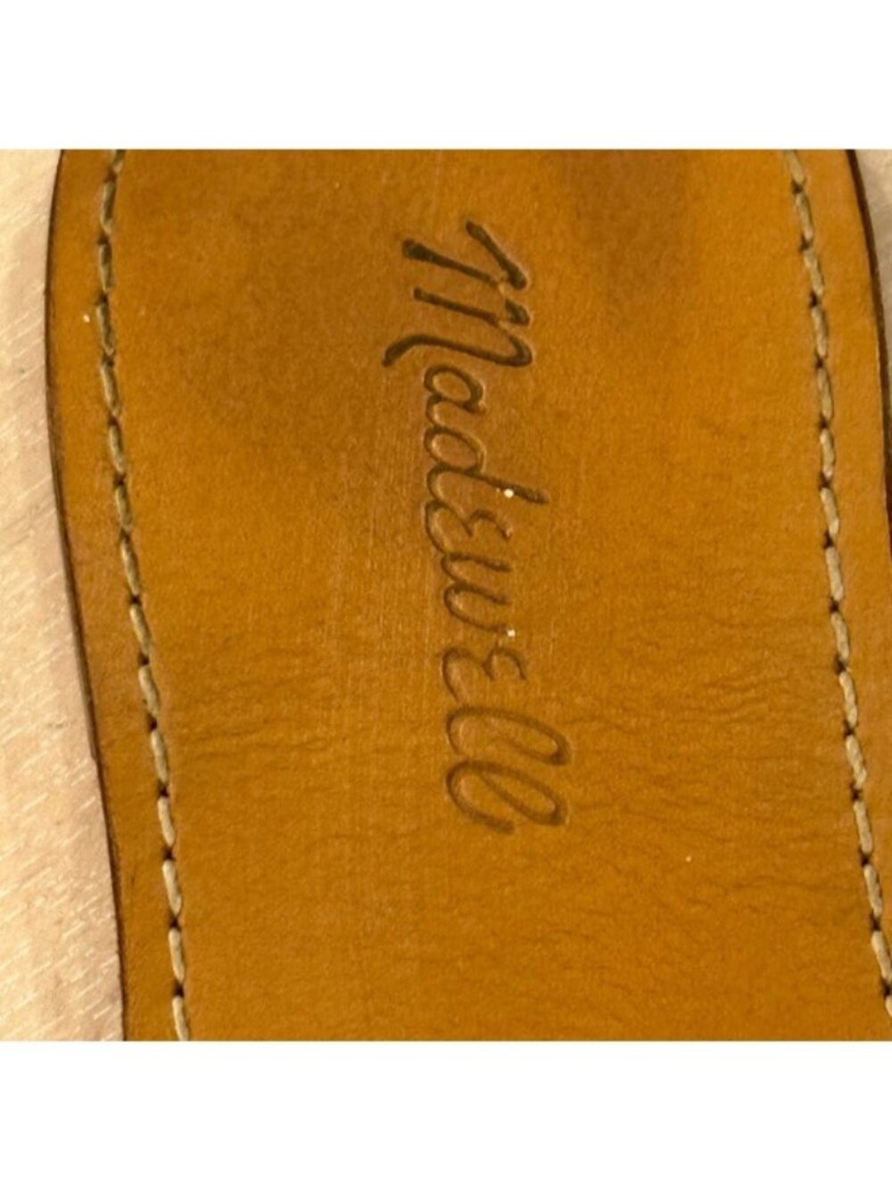 Madewell The Boardwalk Post Slide Sandal in Leather Size 7.5 - Picture 5 of 9